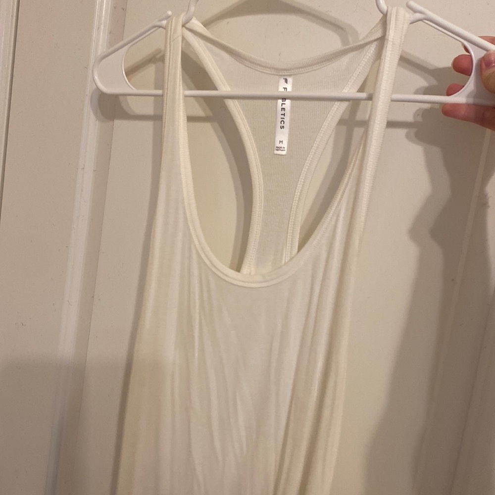 fabletics white tank top size medium